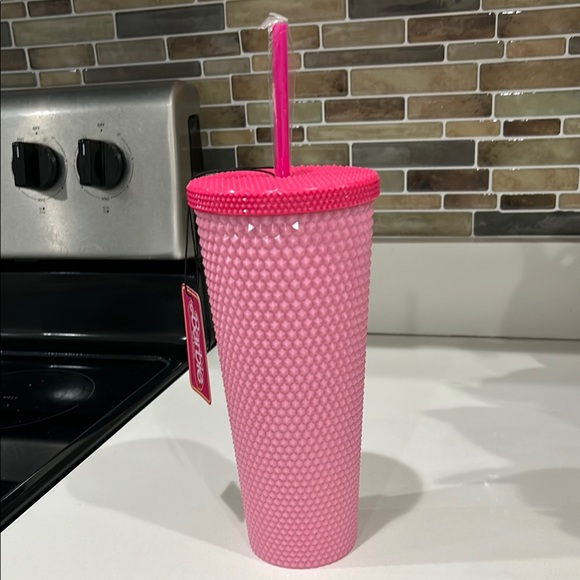 Barbie Pink Studded Tumbler with Straw - Picture 3 of 4